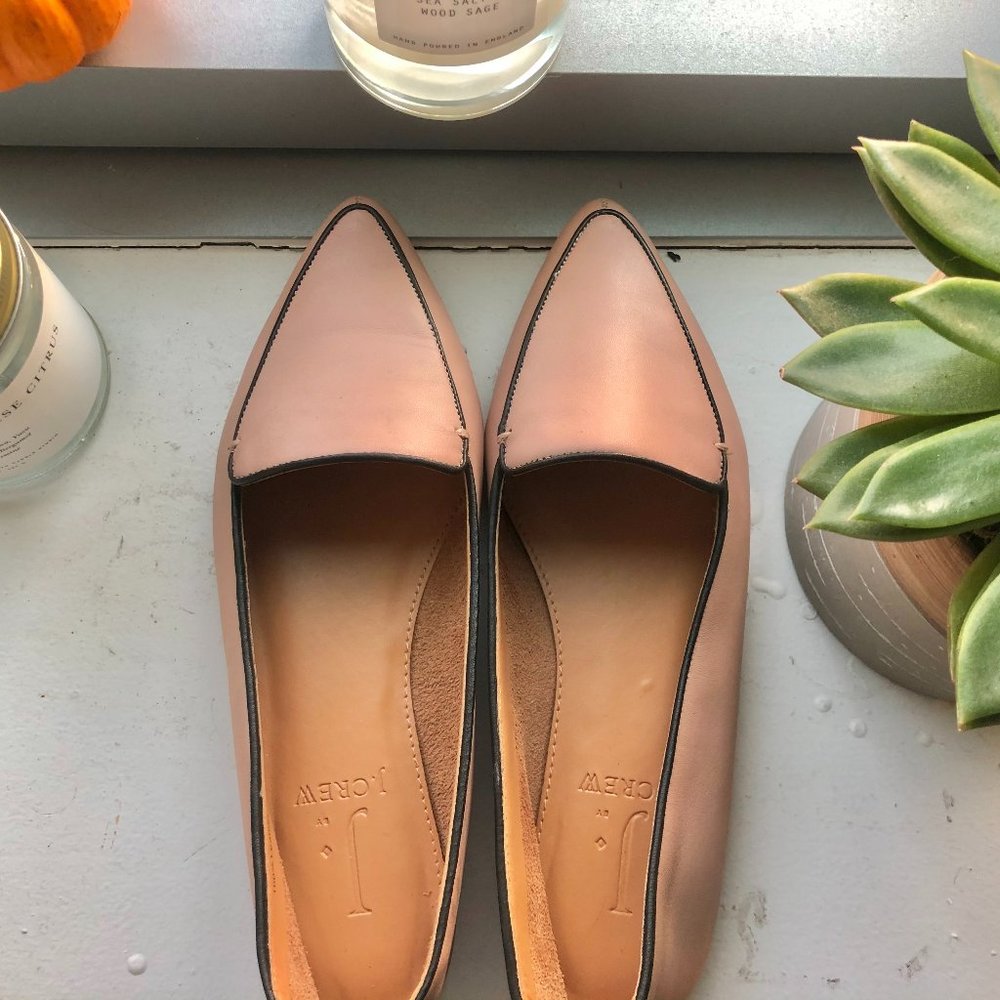 J.Crew Leather Pointy Toe Flats - Size 7